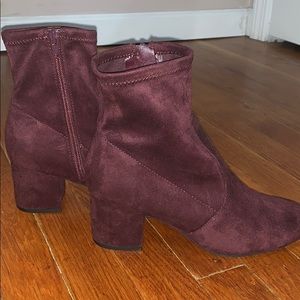 Suede ankle booties